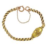 Victorian Etruscan revival 15ct gold fancy link bracelet