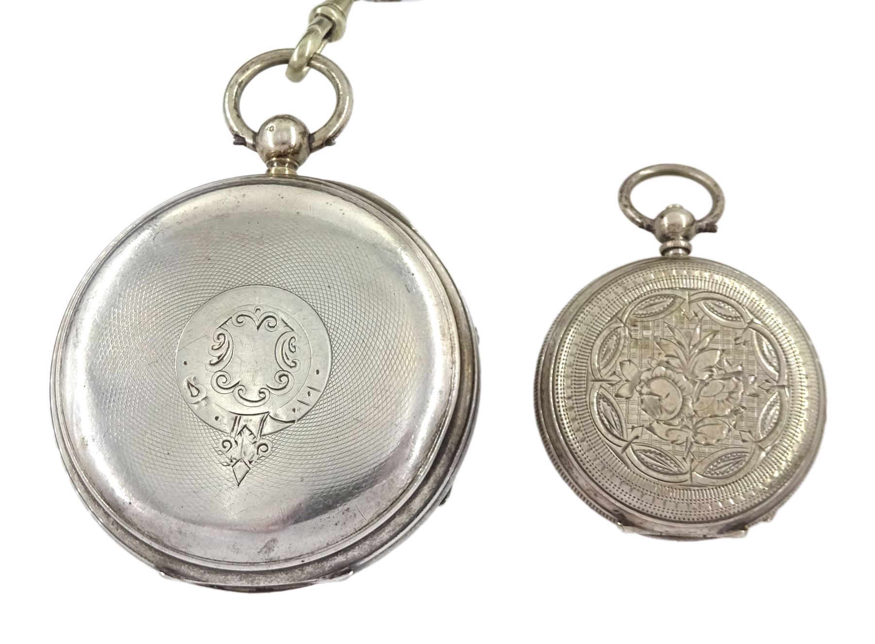 Victorian silver keyless fusee lever pocket watch by Aaronson - Image 3 of 5