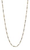 9ct gold twist bar link chain necklace