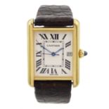 Cartier gentleman's 18ct gold quartz wristwatch