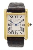 Cartier gentleman's 18ct gold quartz wristwatch