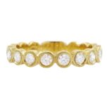 18ct gold diamond half eternity ring