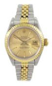Rolex Oyster Perpetual Datejust ladies stainless steel and gold automatic wristwatch