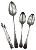 George III silver basting spoon London 1816 Maker William Bateman
