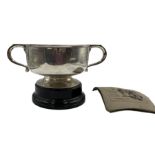 Edwardian silver two handled trophy 'Badsworth Hunt Point to Point presented by Mr Hope Barton' D20c