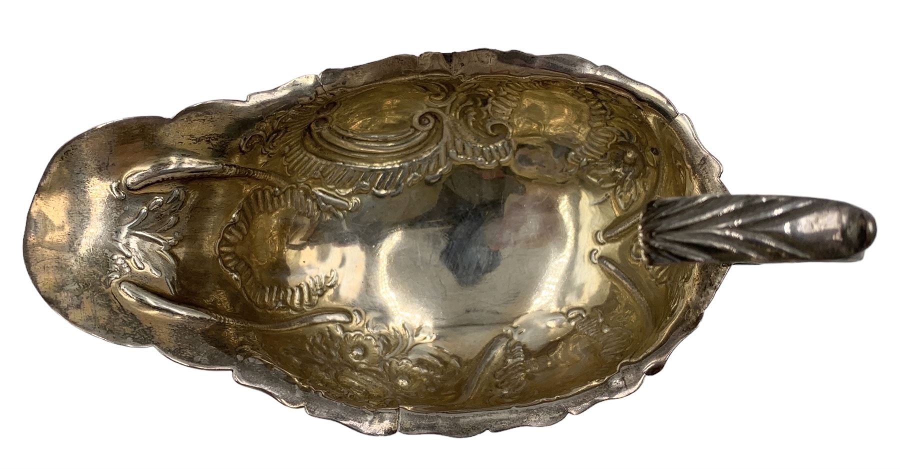 George III silver sauceboat with acanthus scroll handle - Image 2 of 7