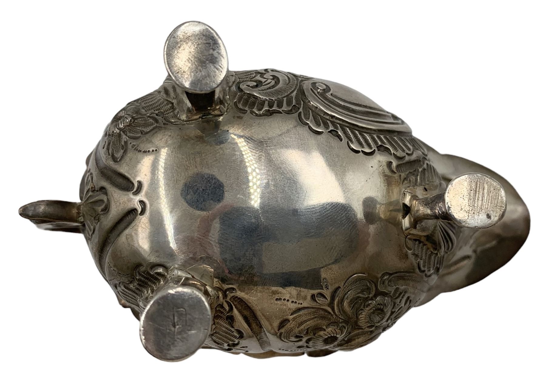 George III silver sauceboat with acanthus scroll handle - Image 5 of 7