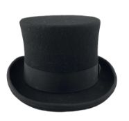 Black top hat by Hawkins size 7" 57cm