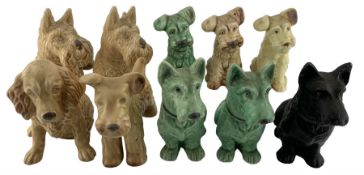 Group of Sylvac dogs comprising three Terrier Dogs no. 1378