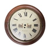 W. Moorhouse of Wetherby - single fusee movement wall clock c 1830