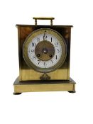French - brass cased 19th century 8-day mantle clock