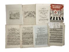 Early 19th century sheet music 'The Cottage Rondo' composed by M Holst