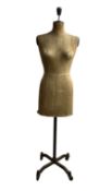 Early 20th century female torso dressmakers dummy or mannequin by Stockman
