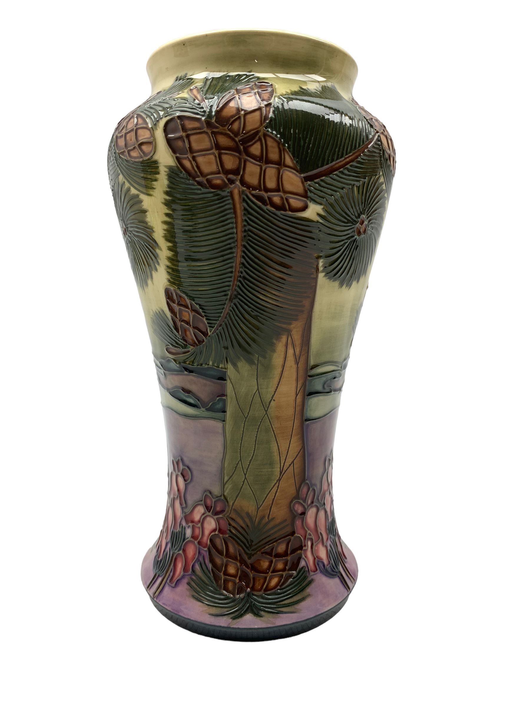 Moorcroft 'Furzey Hill' pattern inverted baluster vase designed by Rachel Bishop