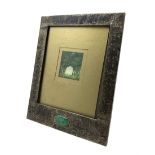 Arts & Crafts beaten silver-plated picture frame