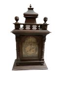 German - Edwardian oak cased 8-day mantle clock