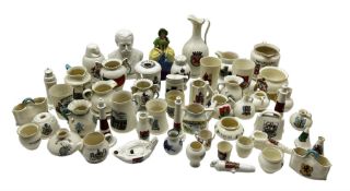 Quantity of Goss crested china including figure 'Miss Julia'