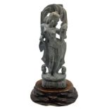 Early 20th century Indian carved soapstone figure of Parvati