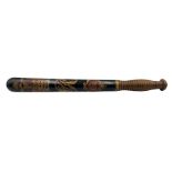 Victorian truncheon painted and inscribed '26th K.R.V. 1868