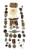 Collection of WWII medals including trio of War Medal