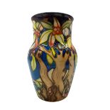 Moorcroft limited edition 'Aquitane' pattern baluster vase designed by Emma Bossons No.89/250