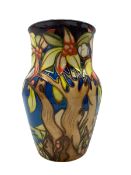 Moorcroft limited edition 'Aquitane' pattern baluster vase designed by Emma Bossons No.89/250