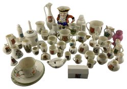 Quantity of Goss crested china including model of Queen Philippa's record chest found in Knaresborou
