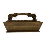 French design carved oak cutlery tray