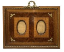 Early 20th century French mahogany and amboyna wood picture frame