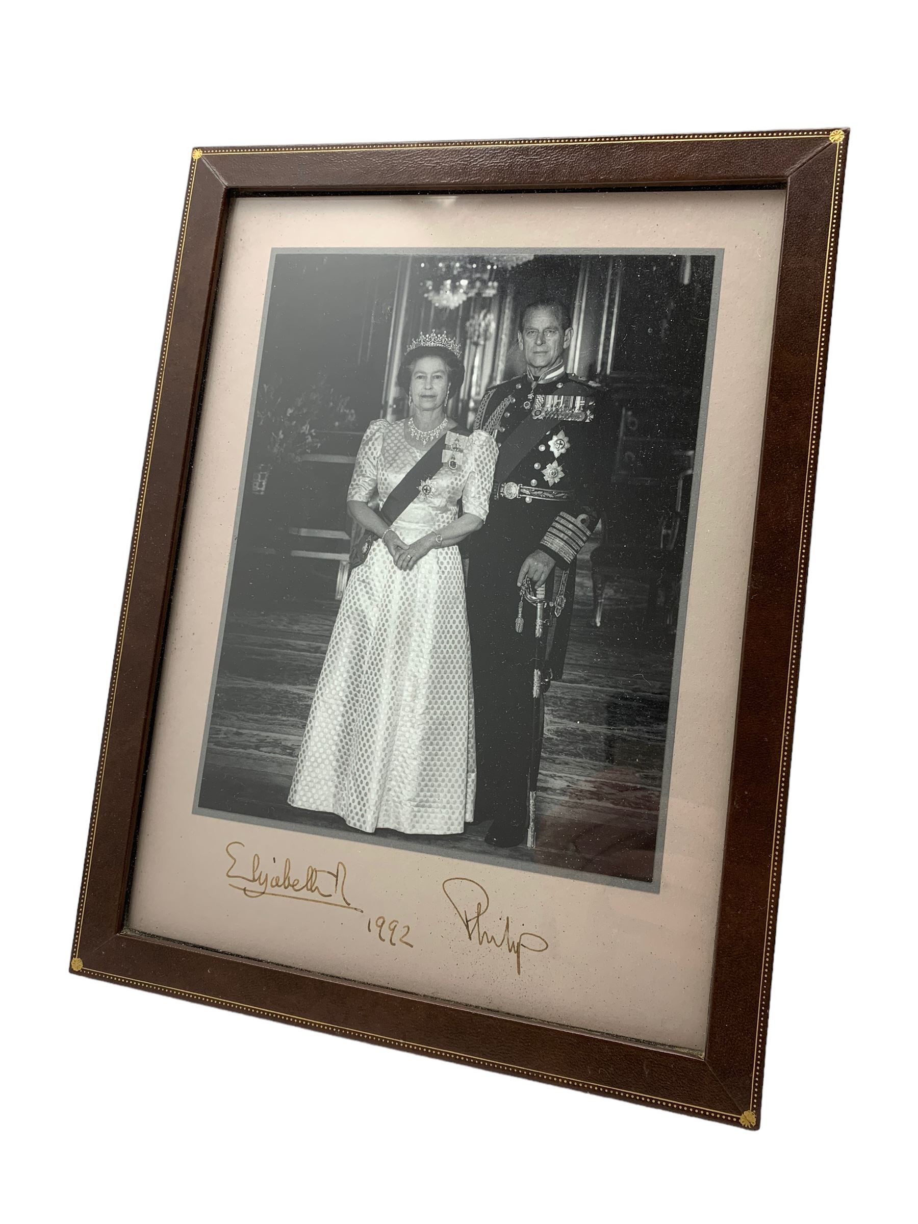 Royalty - Black and white photograph of Queen Elizabeth II and Prince Philip