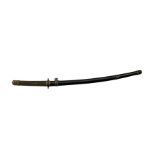 World War II Japanese Katana with cord wound tsuka and military mounts in lacquered scabbard