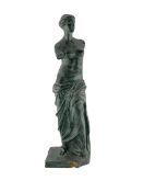 After the Antique-patinated plaster figure of the Venus De Milo H55cm