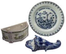 18th century Delft tin glaze blue and white charger