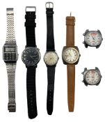 Six wristwatches including Vertex manual wind