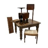Victorian pine dining table (107cm x 91cm