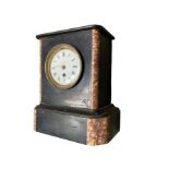 French Belgium slate and marble clock