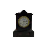 19th century - French Belgium slate timepiece mantle clock