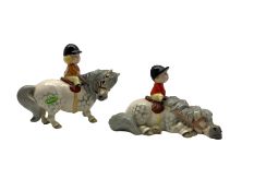 Two John Beswick Norman Thelwell figures comprising 'Kick-Start' and 'Learner Rider'