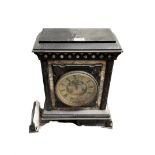 French - late 19th century Belgium slate 8-day mantle clock