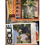 Quantity of sports magazines including Boxing Illustrated from the 1960s