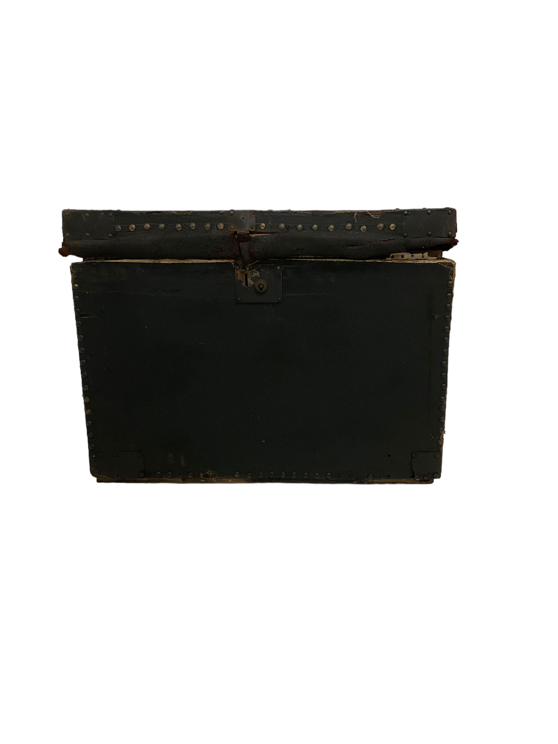 Early 20th century black painted trunk