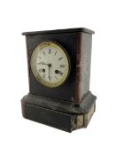 19th century - French striking Belgium slate mantle clock.