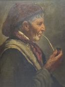 Italian School (19th century): Portrait of a Man Smoking a Pipe