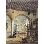 George Howse (British 1800-1860): Interior of St Peter's Church 'Tawstock' Devon