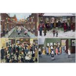 Tom Dodson (British 1910-1991): 'Nitty Nora' 'In the Vault' 'Coronation Day' and Winter Fair