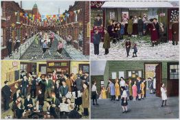 Tom Dodson (British 1910-1991): 'Nitty Nora' 'In the Vault' 'Coronation Day' and Winter Fair