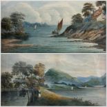 Henry Magenis (British 19th century): Sailing Lakeland Scenes