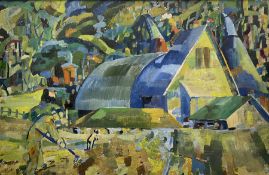 Follower of Andr� Lhote (French 1885-1962): Cubist Harvest Scene