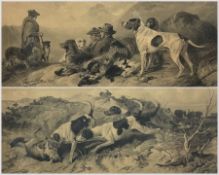 After Richard Ansdell (British 1815-1885): 'Hunting - The Death of the Fox' and 'Shooting - Waiting