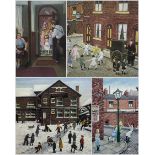 Tom Dodson (British 1910-1991): 'Queen for a Day' 'The Day After Christmas' and Children Playing in